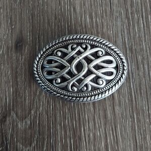 Vintage 1997 Silver Oval Celtic Belt Buckle